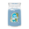 Blå ljusburk Yankee Candle Azure Sky, 567 g, medelhavsinspirerad doft.