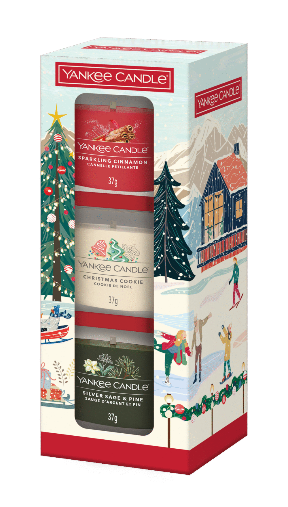 Yankee Candle julset med doftljus i en festlig presentförpackning.