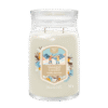 Yankee Candle Vanilla Flurries i glasburk med vintermotiv, 567g.