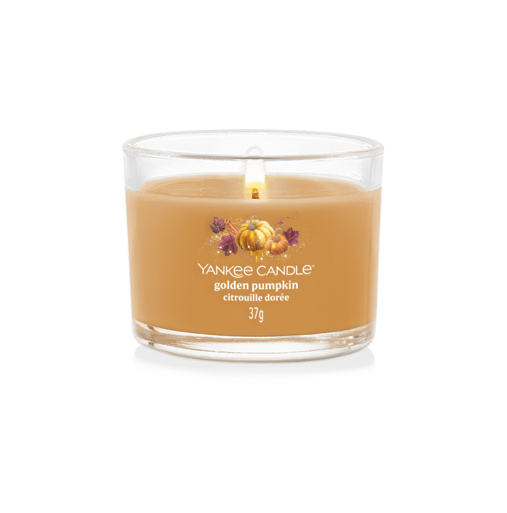 Yankee Candle Golden Pumpkin ljus för höstmys, 37g.