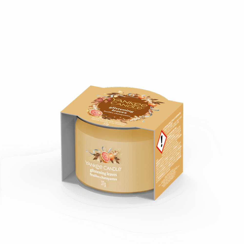 Yankee Candle i kartong, doft Glistening Leaves, 37g.
